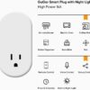 GuGar Smart Plug with Night Light, 16A Wi-Fi Socket Outlet Works with Alexa Google Home, No Hub Required, Timer Function, Dimmable LED Lights, App Remote Control Smart Home, FCC